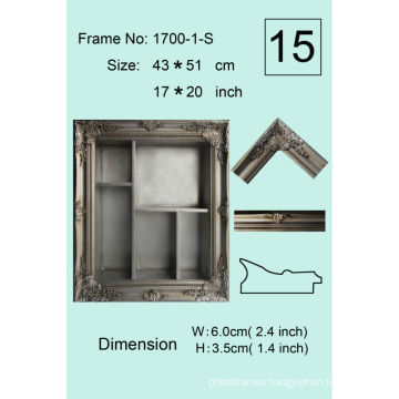 Antique Archaistic Wooden Shadow Box Frame Storage Box